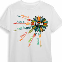 Personalized Mom Grandma Nana Flower T Shirt NB81 81O34 thumb 1
