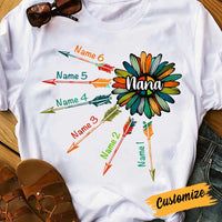 Personalized Mom Grandma Nana Flower T Shirt NB81 81O34 thumb 1