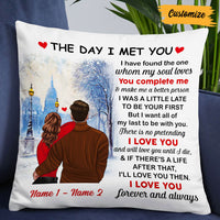 Personalized Couple Christmas Pillow NB84 87O53 thumb 1