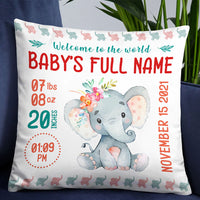 Personalized Elephant Baby Pillow NB84 24O32 thumb 1