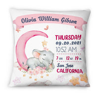Personalized Baby Elephant Grandson Granddaughter Pillow NB810 24O66 thumb 1