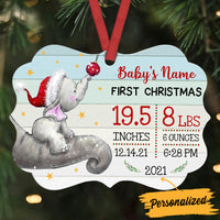Personalized Elephant Baby First Christmas Benelux Ornament NB81 85O36 thumb 1
