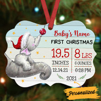 Personalized Elephant Baby First Christmas Benelux Ornament NB81 85O36 thumb 1