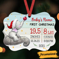 Personalized Elephant Baby First Christmas Benelux Ornament NB81 85O36 thumb 1