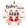 Personalized Friends Sisters Christmas Circle Ornament NB93 30O58 1