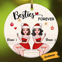 Personalized Friends Sisters Christmas Circle Ornament NB93 30O58 thumb 1