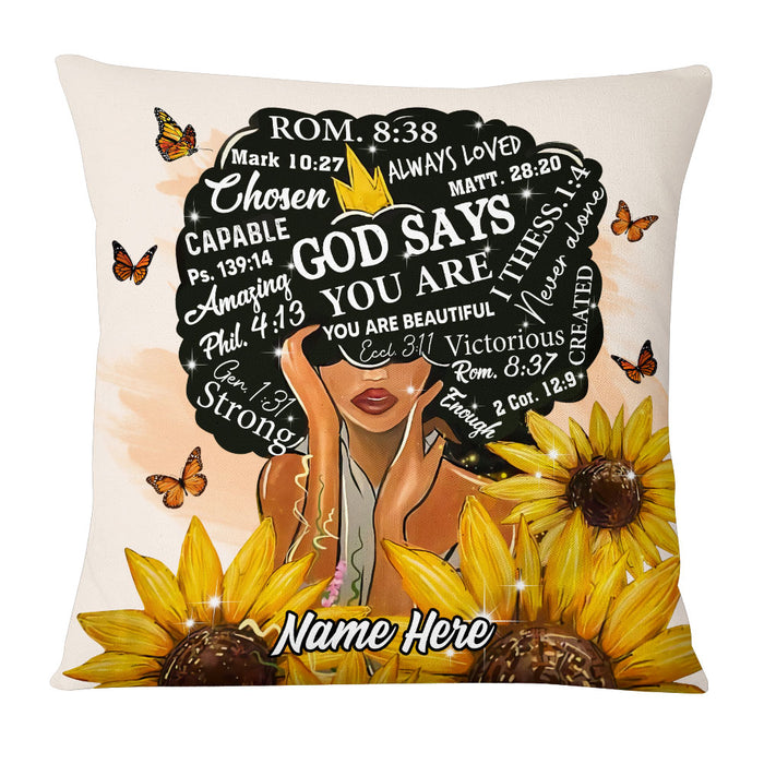 Personalized God Says You Are BWA Pillow NB92 87O53 1