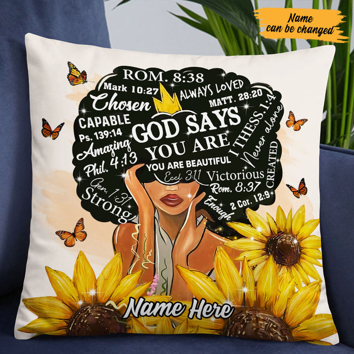 Personalized God Says You Are BWA Pillow NB92 87O53 1