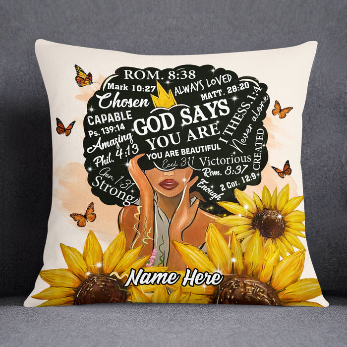 Personalized God Says You Are BWA Pillow NB92 87O53 1