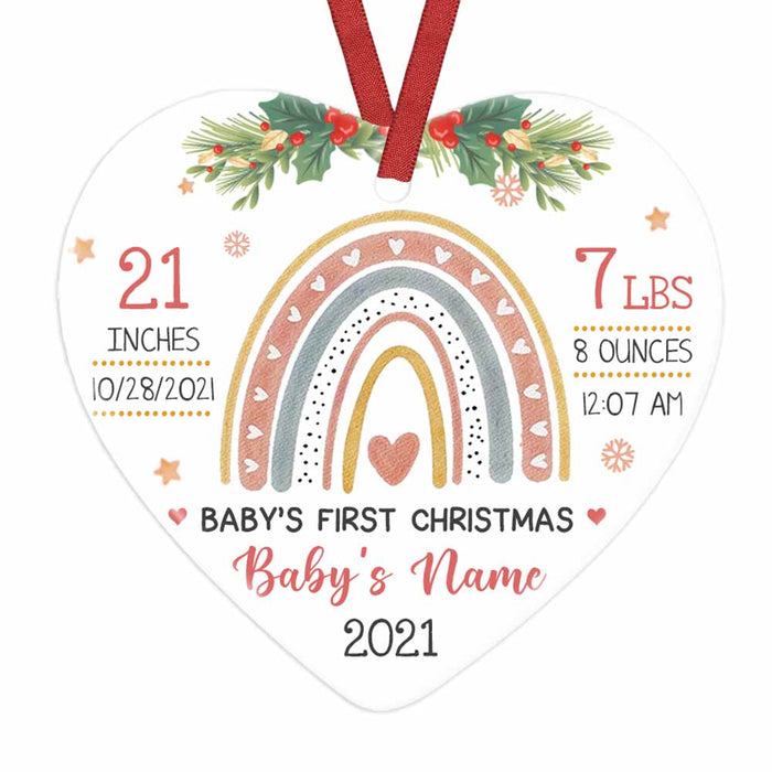 Personalized Baby First Christmas Heart Ornament NB95 30O58 1