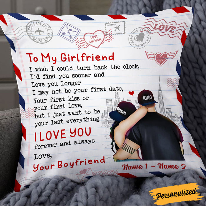Personalized Couple Letter Turn Back Clock Pillow NB91 95O36 1