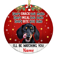 Personalized Dog Cat Photo Watching Circle Ornament NB101 95O47 thumb 1