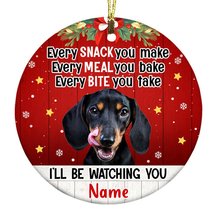 Personalized Dog Cat Photo Watching Circle Ornament NB101 95O47 1