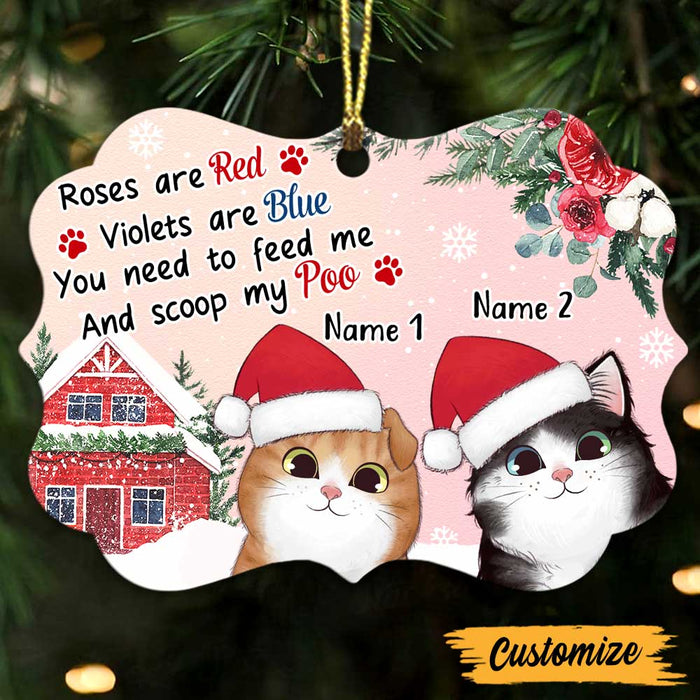 Personalized Christmas Cat Poem Benelux Ornament NB92 26O47 1