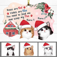 Personalized Christmas Cat Poem Benelux Ornament NB92 26O47 thumb 1