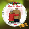Personalized Couple Together Since Circle Ornament NB105 30O58 1