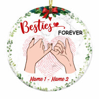 Personalized Friends Sisters Christmas Circle Ornament NB122 30O58 thumb 1