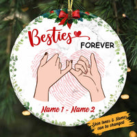 Personalized Friends Sisters Christmas Circle Ornament NB122 30O58 thumb 1