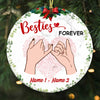 Personalized Friends Sisters Christmas Circle Ornament NB122 30O58 1