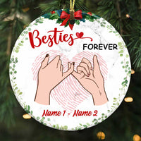 Personalized Friends Sisters Christmas Circle Ornament NB122 30O58 thumb 1