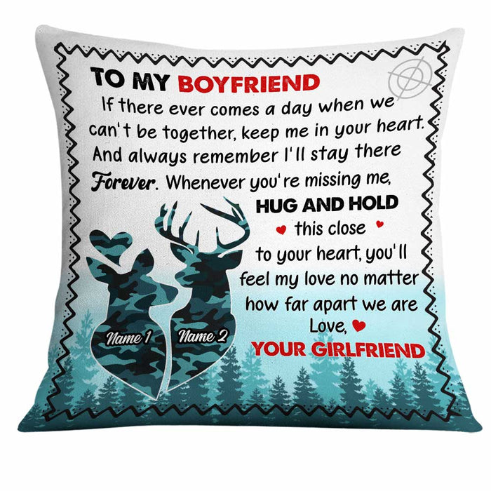 Personalized Deer Couple Together Pillow NB102 95O34 1