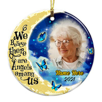 Personalized Memo Butterfly Mom Dad Circle Ornament NB101 87O53 thumb 1