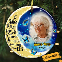 Personalized Memo Butterfly Mom Dad Circle Ornament NB101 87O53 thumb 1