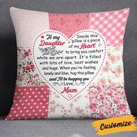 Personalized Mom Daughter Grandma Granddaughter Heart Pillow NB101 85O34 thumb 1