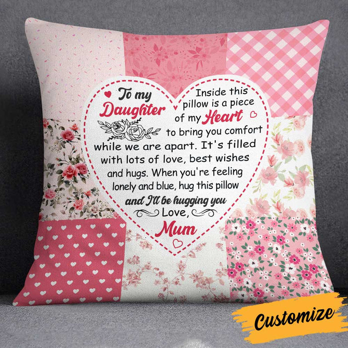 Personalized Mom Daughter Grandma Granddaughter Heart Pillow NB101 85O34 1