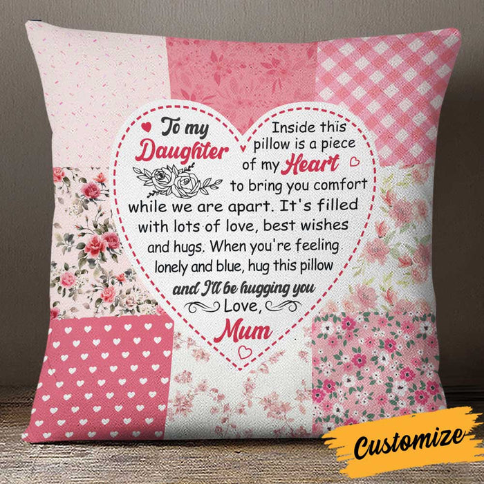 Personalized Mom Daughter Grandma Granddaughter Heart Pillow NB101 85O34 1