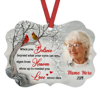 Personalized Signs From Heaven Memo Photo Mom Dad Grandma Grandpa Benelux Ornament NB101 23O36 thumb 1