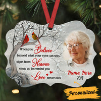 Personalized Signs From Heaven Memo Photo Mom Dad Grandma Grandpa Benelux Ornament NB101 23O36 thumb 1