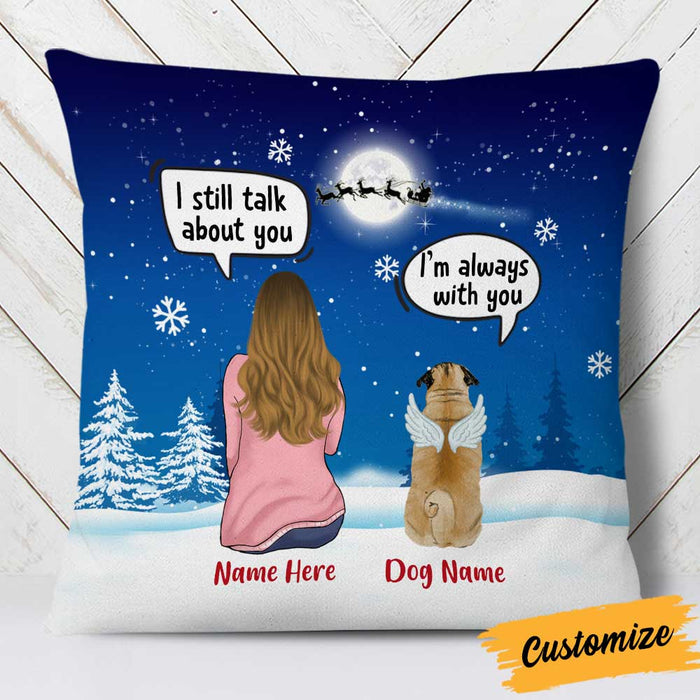 Personalized Dog Memo Christmas Watching Pillow OB252 81O34 1
