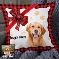 Personalized Christmas Dog Photo Pillow OB281 26O36 thumb 1