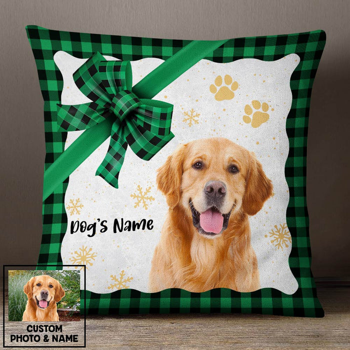 Personalized Christmas Dog Photo Pillow OB281 26O36 1
