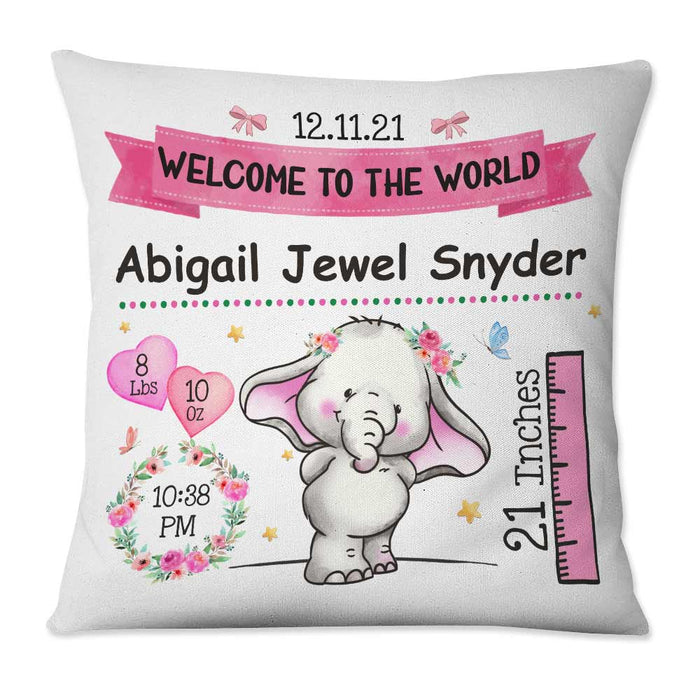 Personalized Elephant Baby Pillow NB1511 24O57 1