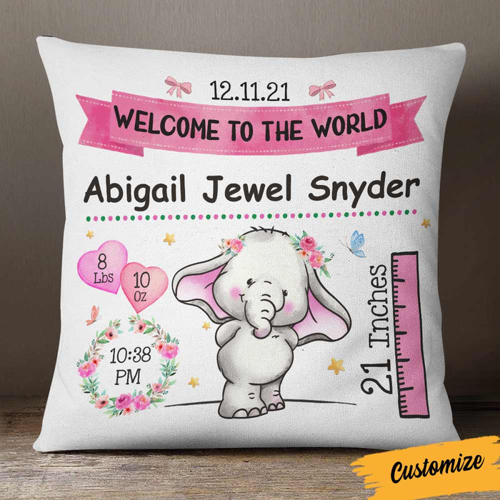 Personalized Elephant Baby Pillow NB1511 24O57 1