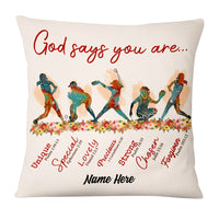 Personalized God Says You Are Softball Pillow NB102 87O53 thumb 1