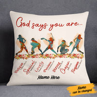 Personalized God Says You Are Softball Pillow NB102 87O53 thumb 1