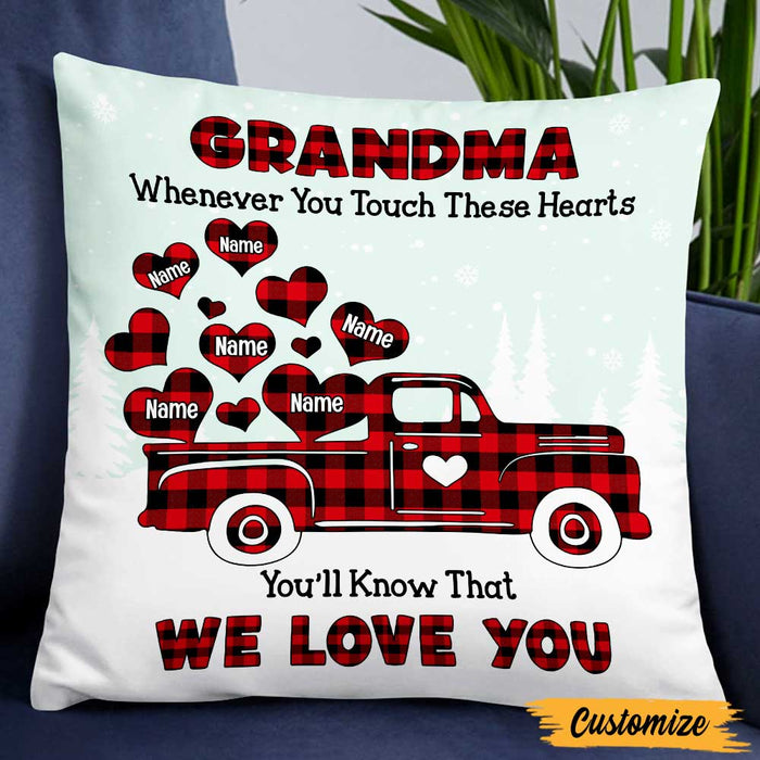 Personalized Grandma We Love You Grandkid Christmas Pillow NB102 23O47 1