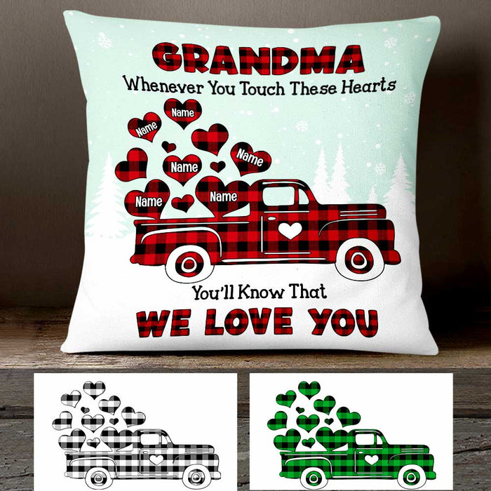 Personalized Grandma We Love You Grandkid Christmas Pillow NB102 23O47 1