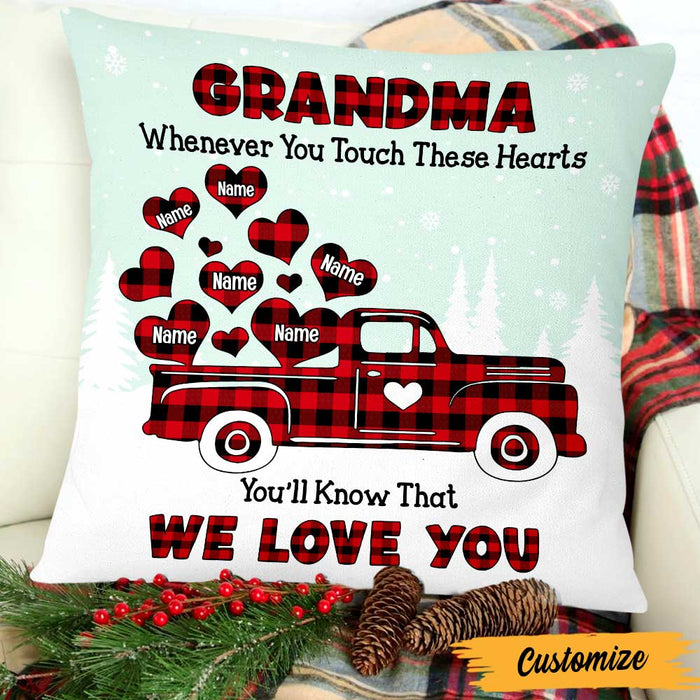 Personalized Grandma We Love You Grandkid Christmas Pillow NB102 23O47 1