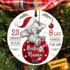 Personalized Baby First Christmas Elephant Circle Ornament NB163 24O36 1