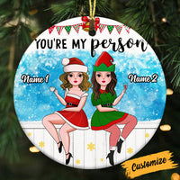 Personalized Christmas Sister Friends Circle Ornament NB113 87O53 thumb 1