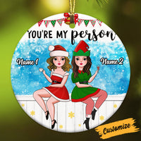 Personalized Christmas Sister Friends Circle Ornament NB113 87O53 thumb 1