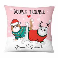 Personalized Cat Double Trouble Pillow NB103 30O58 thumb 1