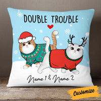 Personalized Cat Double Trouble Pillow NB103 30O58 thumb 1