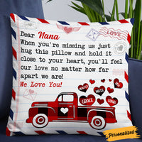 Personalized Red Truck Dear Nana Grandma Pillow NB103 85O36 thumb 1