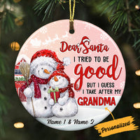 Personalized Mom Grandma Granddaughter Grandson Daughter Son Circle Ornament NB111 26O36 thumb 1