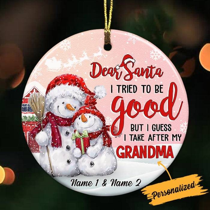 Personalized Mom Grandma Granddaughter Grandson Daughter Son Circle Ornament NB111 26O36 1